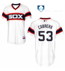 Mens Majestic Chicago White Sox 53 Melky Cabrera White Alternate Flex Base Authentic Collection MLB Jersey Mens Majestic Chicago White Sox 53 Melky Cabrera White Alternate Flex Base Authentic Collection MLB Jersey