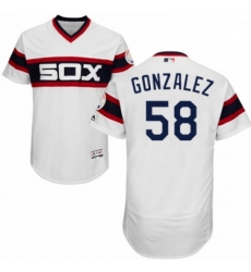 Mens Majestic Chicago White Sox 58 Miguel Gonzalez White Alternate Flex Base Authentic Collection MLB Jersey Mens Majestic Chicago White Sox 58 Miguel Gonzalez White Alternate Flex Base Authentic Collection MLB Jersey