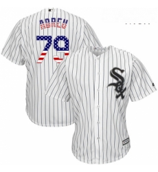 Mens Majestic Chicago White Sox 79 Jose Abreu Authentic White USA Flag Fashion MLB Jersey Mens Majestic Chicago White Sox 79 Jose Abreu Authentic White USA Flag Fashion MLB Jersey
