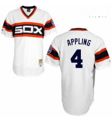 Mens Mitchell and Ness 1983 Chicago White Sox 4 Luke Appling Replica White Throwback MLB Jersey Mens Mitchell and Ness 1983 Chicago White Sox 4 Luke Appling Replica White Throwback MLB Jersey