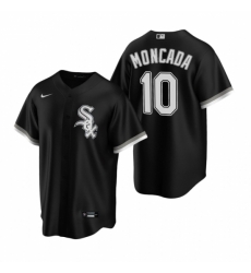 Mens Nike Chicago White Sox 10 Yoan Moncada Black Alternate Stitched Baseball Jersey Mens Nike Chicago White Sox 10 Yoan Moncada Black Alternate Stitched Baseball Jersey