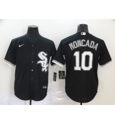 White Sox 10 Yoan Moncada Black Cool Base Jersey White Sox 10 Yoan Moncada Black Cool Base Jersey