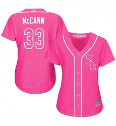 White Sox #33 James McCann Pink Fashion Women Stitched Baseball Jersey White Sox #33 James McCann Pink Fashion Women Stitched Baseball Jersey