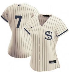 Women Chicago White Sox Field of Dreams 7 Tim Anderson Cream Jersey Women Chicago White Sox Field of Dreams 7 Tim Anderson Cream Jersey