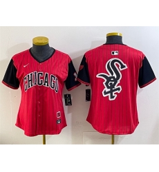 Women Chicago White Sox Team Big Logo Red Black 2025 City Connect Limited Stitched Baseball Jersey 001 Women Chicago White Sox Team Big Logo Red Black 2025 City Connect Limited Stitched Baseball Jersey 001