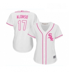 Womens Chicago White Sox 17 Yonder Alonso Replica White Fashion Cool Base Baseball Jersey Womens Chicago White Sox 17 Yonder Alonso Replica White Fashion Cool Base Baseball Jersey