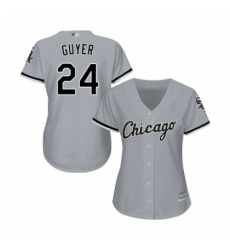 Womens Chicago White Sox 24 Brandon Guyer Replica Grey Road Cool Base Baseball Jersey Womens Chicago White Sox 24 Brandon Guyer Replica Grey Road Cool Base Baseball Jersey