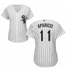 Womens Majestic Chicago White Sox 11 Luis Aparicio Replica White Home Cool Base MLB Jersey