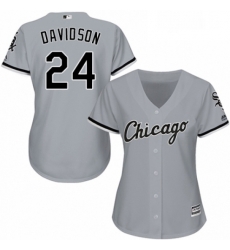 Womens Majestic Chicago White Sox 24 Matt Davidson Replica Grey Road Cool Base MLB Jersey Womens Majestic Chicago White Sox 24 Matt Davidson Replica Grey Road Cool Base MLB Jersey