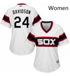 Womens Majestic Chicago White Sox 24 Matt Davidson Replica White 2013 Alternate Home Cool Base MLB Jersey Womens Majestic Chicago White Sox 24 Matt Davidson Replica White 2013 Alternate Home Cool Base MLB Jersey
