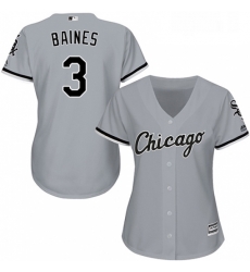 Womens Majestic Chicago White Sox 3 Harold Baines Replica Grey Road Cool Base MLB Jersey Womens Majestic Chicago White Sox 3 Harold Baines Replica Grey Road Cool Base MLB Jersey