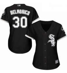 Womens Majestic Chicago White Sox 30 Nicky Delmonico Authentic Black Alternate Home Cool Base MLB Jersey Womens Majestic Chicago White Sox 30 Nicky Delmonico Authentic Black Alternate Home Cool Base MLB Jersey