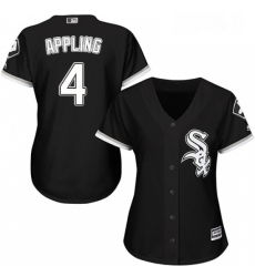 Womens Majestic Chicago White Sox 4 Luke Appling Replica Black Alternate Home Cool Base MLB Jersey Womens Majestic Chicago White Sox 4 Luke Appling Replica Black Alternate Home Cool Base MLB Jersey