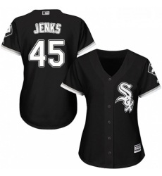 Womens Majestic Chicago White Sox 45 Bobby Jenks Authentic Black Alternate Home Cool Base MLB Jersey Womens Majestic Chicago White Sox 45 Bobby Jenks Authentic Black Alternate Home Cool Base MLB Jersey