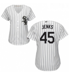 Womens Majestic Chicago White Sox 45 Bobby Jenks Authentic White Home Cool Base MLB Jersey Womens Majestic Chicago White Sox 45 Bobby Jenks Authentic White Home Cool Base MLB Jersey