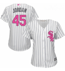 Womens Majestic Chicago White Sox 45 Michael Jordan Replica White Mothers Day Cool Base MLB Jersey Womens Majestic Chicago White Sox 45 Michael Jordan Replica White Mothers Day Cool Base MLB Jersey