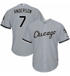 Youth Majestic Chicago White Sox 7 Tim Anderson Replica Grey Road Cool Base MLB Jersey Youth Majestic Chicago White Sox 7 Tim Anderson Replica Grey Road Cool Base MLB Jersey