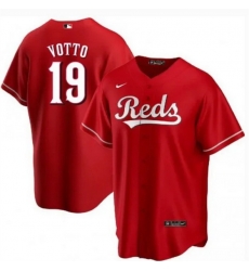 Men Cincinnati Reds 19 Joey Votto Red Cool Base Stitched Baseball Jersey Men Cincinnati Reds 19 Joey Votto Red Cool Base Stitched Baseball Jersey
