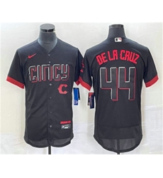 Men Cincinnati Reds 44 Elly De La Cruz Black 2023 City Connect Flex Base Stitched Baseball Jersey1 Men Cincinnati Reds 44 Elly De La Cruz Black 2023 City Connect Flex Base Stitched Baseball Jersey1
