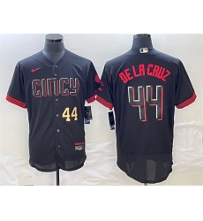 Men Cincinnati Reds 44 Elly De La Cruz Number Black 2023 City Connect Cool Base Stitched Jersey Men Cincinnati Reds 44 Elly De La Cruz Number Black 2023 City Connect Cool Base Stitched Jersey