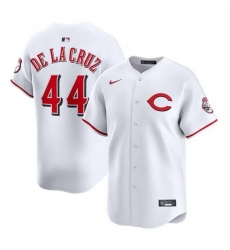 Men Cincinnati Reds 44 Elly De La Cruz White 2025 Home Limited Stitched Baseball Jersey