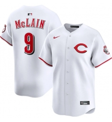 Men Cincinnati Reds 9 Matt McLain White 2025 Home Limited Stitched Baseball Jersey Men Cincinnati Reds 9 Matt McLain White 2025 Home Limited Stitched Baseball Jersey
