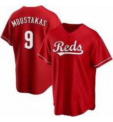 Men Nike Cincinnati Reds 9 Mike Moustakas Red Home Stitched Baseball Jersey Men Nike Cincinnati Reds 9 Mike Moustakas Red Home Stitched Baseball Jersey