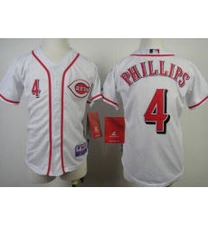 Men Reds #4 Brandon Phillips White Cool Base Stitched MLB Jersey Men Reds #4 Brandon Phillips White Cool Base Stitched MLB Jersey