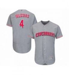 Mens Cincinnati Reds 4 Jose Iglesias Grey Road Flex Base Authentic Collection Baseball Jersey Mens Cincinnati Reds 4 Jose Iglesias Grey Road Flex Base Authentic Collection Baseball Jersey