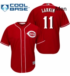 Mens Majestic Cincinnati Reds 11 Barry Larkin Replica Red Alternate Cool Base MLB Jersey Mens Majestic Cincinnati Reds 11 Barry Larkin Replica Red Alternate Cool Base MLB Jersey