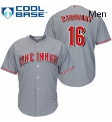 Mens Majestic Cincinnati Reds 16 Tucker Barnhart Replica Grey Road Cool Base MLB Jersey Mens Majestic Cincinnati Reds 16 Tucker Barnhart Replica Grey Road Cool Base MLB Jersey