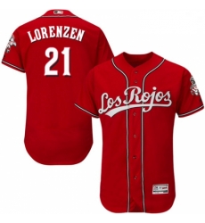 Mens Majestic Cincinnati Reds 21 Michael Lorenzen Red Los Rojos Flexbase Authentic Collection MLB Jersey Mens Majestic Cincinnati Reds 21 Michael Lorenzen Red Los Rojos Flexbase Authentic Collection MLB Jersey