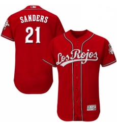 Mens Majestic Cincinnati Reds 21 Reggie Sanders Red Los Rojos Flexbase Authentic Collection MLB Jersey Mens Majestic Cincinnati Reds 21 Reggie Sanders Red Los Rojos Flexbase Authentic Collection MLB Jersey