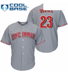 Mens Majestic Cincinnati Reds 23 Adam Duvall Replica Grey Road Cool Base MLB Jersey Mens Majestic Cincinnati Reds 23 Adam Duvall Replica Grey Road Cool Base MLB Jersey