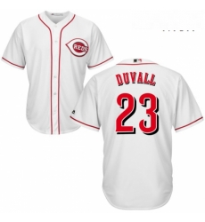 Mens Majestic Cincinnati Reds 23 Adam Duvall Replica White Home Cool Base MLB Jersey Mens Majestic Cincinnati Reds 23 Adam Duvall Replica White Home Cool Base MLB Jersey