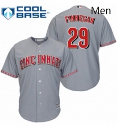Mens Majestic Cincinnati Reds 29 Brandon Finnegan Replica Grey Road Cool Base MLB Jersey Mens Majestic Cincinnati Reds 29 Brandon Finnegan Replica Grey Road Cool Base MLB Jersey