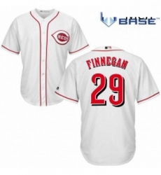Mens Majestic Cincinnati Reds 29 Brandon Finnegan Replica White Home Cool Base MLB Jersey Mens Majestic Cincinnati Reds 29 Brandon Finnegan Replica White Home Cool Base MLB Jersey