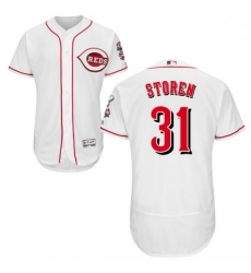 Mens Majestic Cincinnati Reds 31 Drew Storen White Flexbase Authentic Collection MLB Jersey Mens Majestic Cincinnati Reds 31 Drew Storen White Flexbase Authentic Collection MLB Jersey