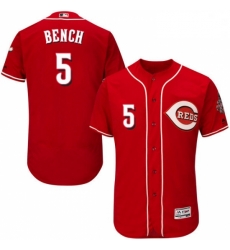 Mens Majestic Cincinnati Reds 5 Johnny Bench Red Alternate Flex Base Authentic Collection MLB Jersey Mens Majestic Cincinnati Reds 5 Johnny Bench Red Alternate Flex Base Authentic Collection MLB Jersey