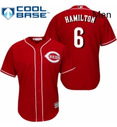 Mens Majestic Cincinnati Reds 6 Billy Hamilton Replica Red Alternate Cool Base MLB Jersey Mens Majestic Cincinnati Reds 6 Billy Hamilton Replica Red Alternate Cool Base MLB Jersey