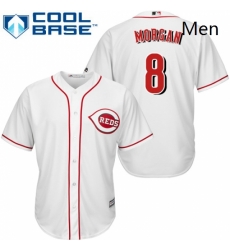 Mens Majestic Cincinnati Reds 8 Joe Morgan Replica White Home Cool Base MLB Jersey Mens Majestic Cincinnati Reds 8 Joe Morgan Replica White Home Cool Base MLB Jersey