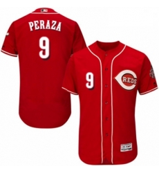 Mens Majestic Cincinnati Reds 9 Jose Peraza Red Alternate Flex Base Authentic Collection MLB Jersey Mens Majestic Cincinnati Reds 9 Jose Peraza Red Alternate Flex Base Authentic Collection MLB Jersey