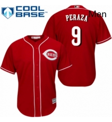 Mens Majestic Cincinnati Reds 9 Jose Peraza Replica Red Alternate Cool Base MLB Jersey Mens Majestic Cincinnati Reds 9 Jose Peraza Replica Red Alternate Cool Base MLB Jersey