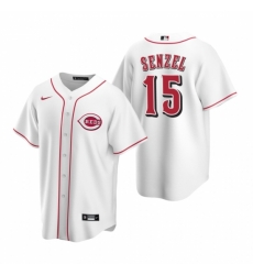 Mens Nike Cincinnati Reds 15 Nick Senzel White Home Stitched Baseball Jersey Mens Nike Cincinnati Reds 15 Nick Senzel White Home Stitched Baseball Jersey
