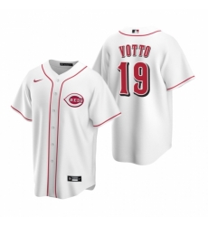 Mens Nike Cincinnati Reds 19 Joey Votto White Home Stitched Baseball Jerse Mens Nike Cincinnati Reds 19 Joey Votto White Home Stitched Baseball Jerse