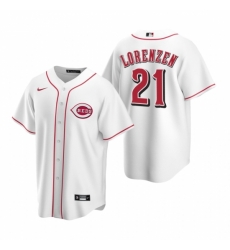 Mens Nike Cincinnati Reds 21 Michael Lorenzen White Home Stitched Baseball Jerse Mens Nike Cincinnati Reds 21 Michael Lorenzen White Home Stitched Baseball Jerse
