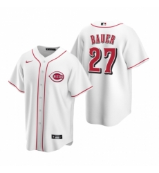 Mens Nike Cincinnati Reds 27 Trevor Bauer White Home Stitched Baseball Jersey Mens Nike Cincinnati Reds 27 Trevor Bauer White Home Stitched Baseball Jersey