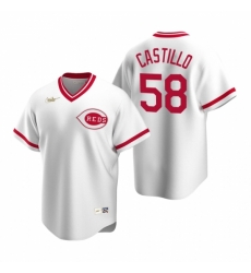 Mens Nike Cincinnati Reds 58 Luis Castillo White Cooperstown Collection Home Stitched Baseball Jersey Mens Nike Cincinnati Reds 58 Luis Castillo White Cooperstown Collection Home Stitched Baseball Jersey