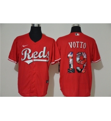 Reds 19 Joey Votto Red Nike Cool Base Player Jersey Reds 19 Joey Votto Red Nike Cool Base Player Jersey
