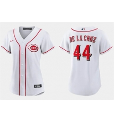 Women Cincinnati Reds 44 Elly De La Cruz White Stitched Baseball Jersey 28Run Small 29 Women Cincinnati Reds 44 Elly De La Cruz White Stitched Baseball Jersey 28Run Small 29